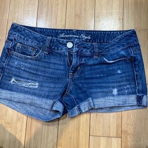 American Eagle low rise jean shorts.